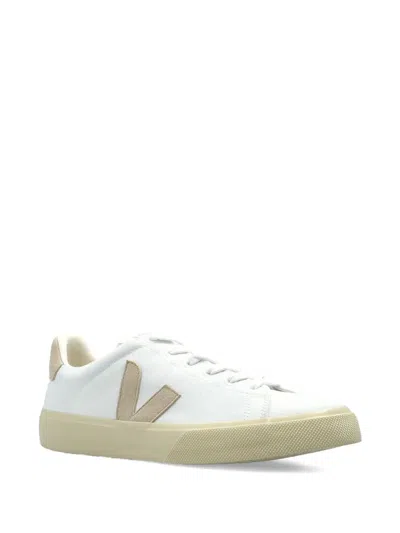 Veja White And Pink Leather Esplar Logo Sneakers