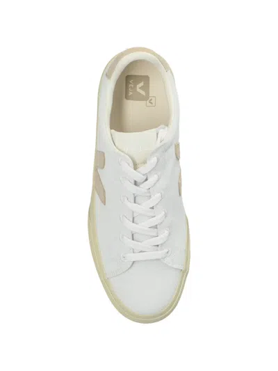 Veja White And Pink Leather Esplar Logo Sneakers