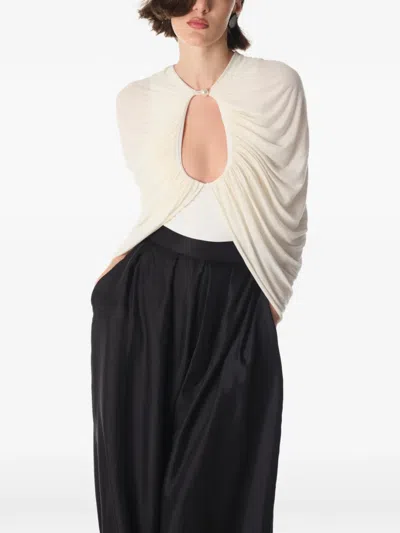 Manurí Draped Blouse In White