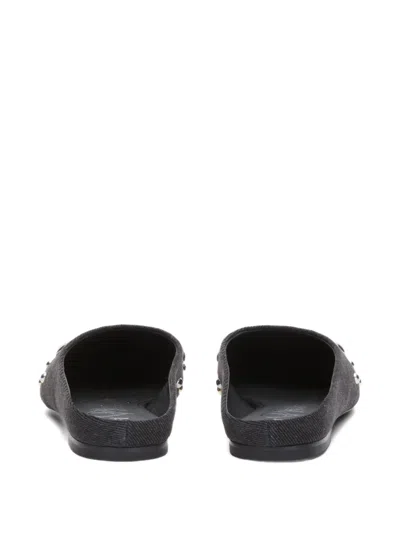3.1 Phillip Lim Id Mule Flat With Dome Embellishment In Black
