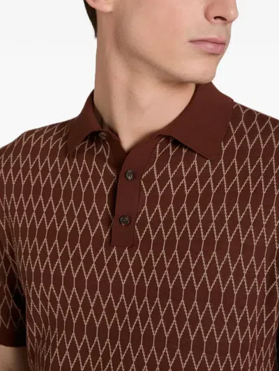 Slowear Jacquard Pattern Polo Shirt In Multi