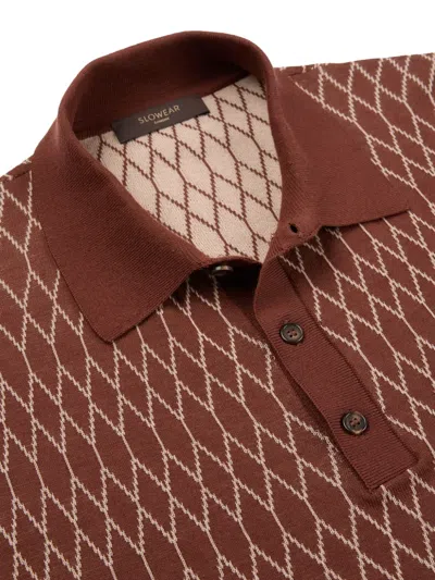 Slowear Jacquard Pattern Polo Shirt In Multi