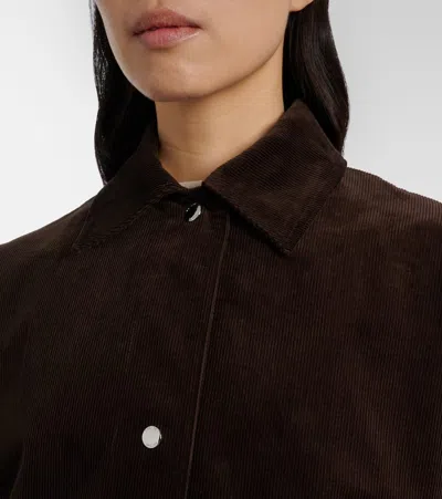 Totême Toteme Organic Cotton Corduroy Overshirt Jacket In Black