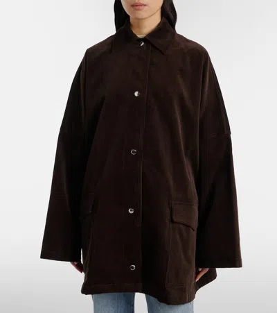 Totême Toteme Organic Cotton Corduroy Overshirt Jacket In Black