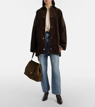 Totême Toteme Organic Cotton Corduroy Overshirt Jacket In Black