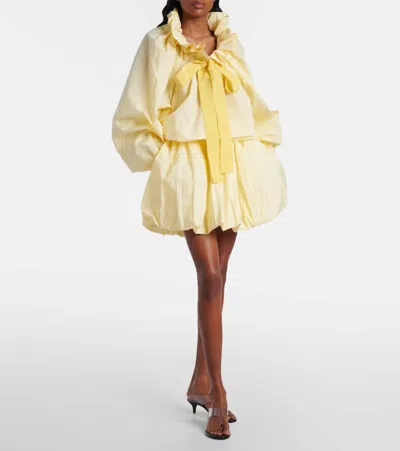 Patou Elasticated Bloomer Mini A-line Skirt In Neutral