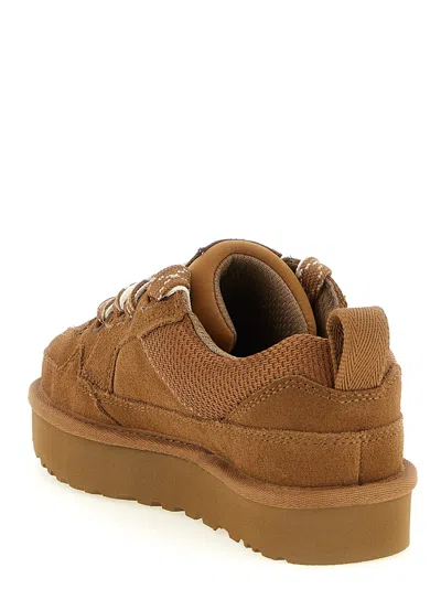Ugg Suede And Mesh Sneakers With Trekking Laces In Brown