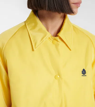Prada Re-nylon Blouson Jacket In Yellow