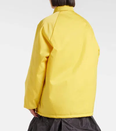 Prada Re-nylon Blouson Jacket In Yellow