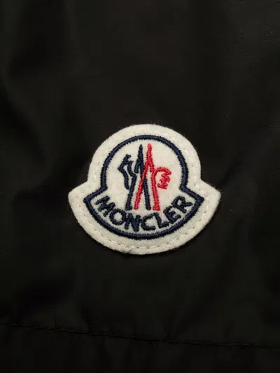 Moncler Logo Patch Detail Elastic Waist Swim Shorts In Black