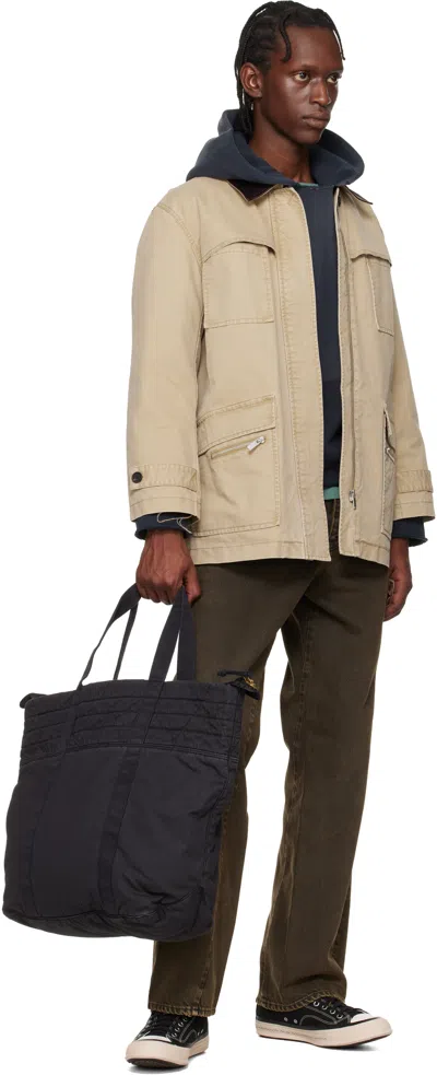 Visvim ブラック ラージ N.a.p. トートバッグ In Black