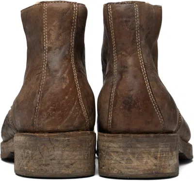 Visvim Virgil Boots-folk Dark In Brown