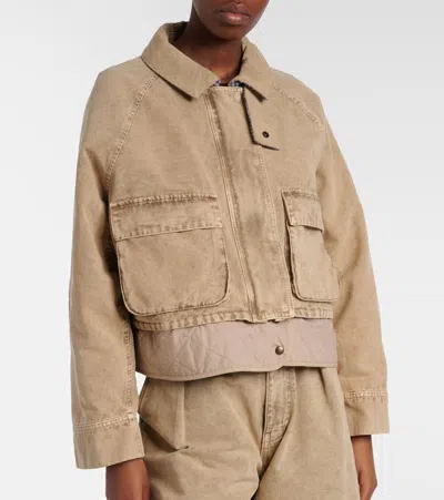 Loewe Denim Jacket In Brown