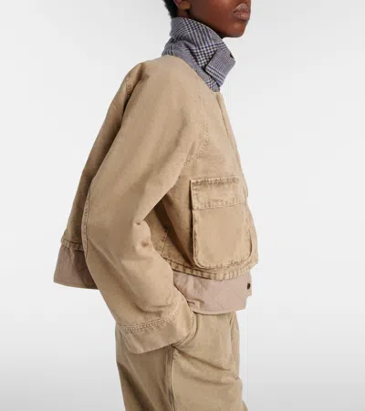 Loewe Denim Jacket In Brown