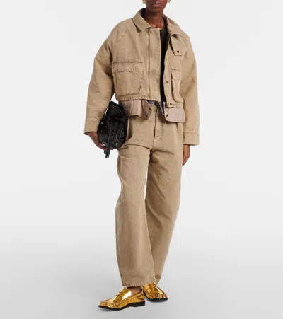 Loewe Denim Jacket In Brown