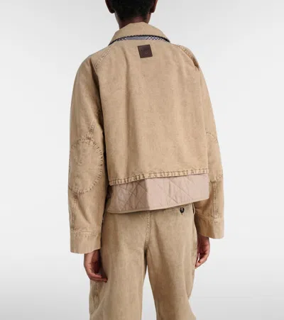 Loewe Denim Jacket In Brown