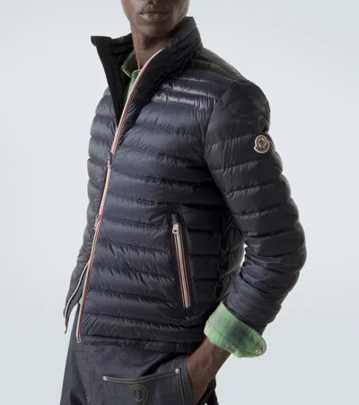Moncler Daniel Short Down Jacket Black In Blue