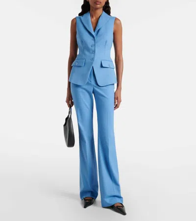 Veronica Beard High-waist Palazzo Pants In Blue