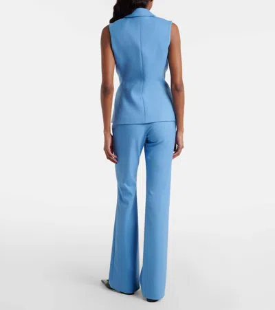 Veronica Beard High-waist Palazzo Pants In Blue