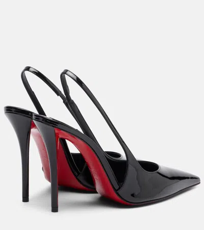 Christian Louboutin Miss Z Sling Patent Leather Slingback Pumps 100 In Black
