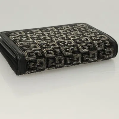 Pre-owned Givenchy Gv3 Wallet Leather Black Beads Wallets Accessory ()
