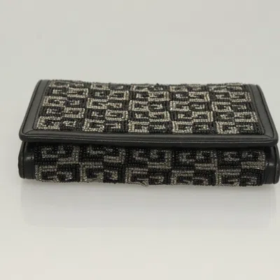 Pre-owned Givenchy Gv3 Wallet Leather Black Beads Wallets Accessory ()
