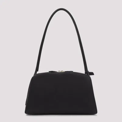 Alaïa Le Bouledogue Bowling Shoulder Bag In Nubuck Leather In Black