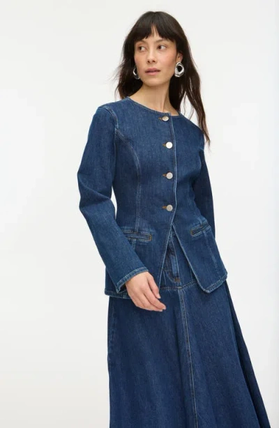 Aligne Daphne Denim Blazer In Blue