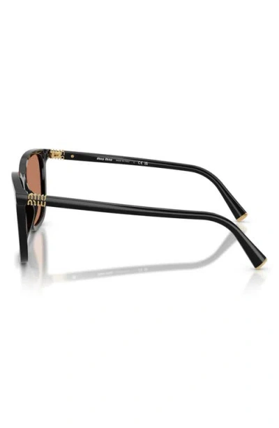Miu Miu 0mu B03s Square-frame Sunglasses In Brown