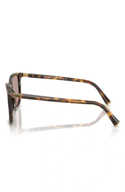 Miu Miu 0mu B03s Classic Tortoiseshell Square Sunglasses In Gray