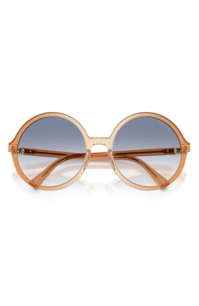 Miu Miu 0mu B02s Miu Regard 26g80o Brown Gradient Brandy Sunglasses In Blue