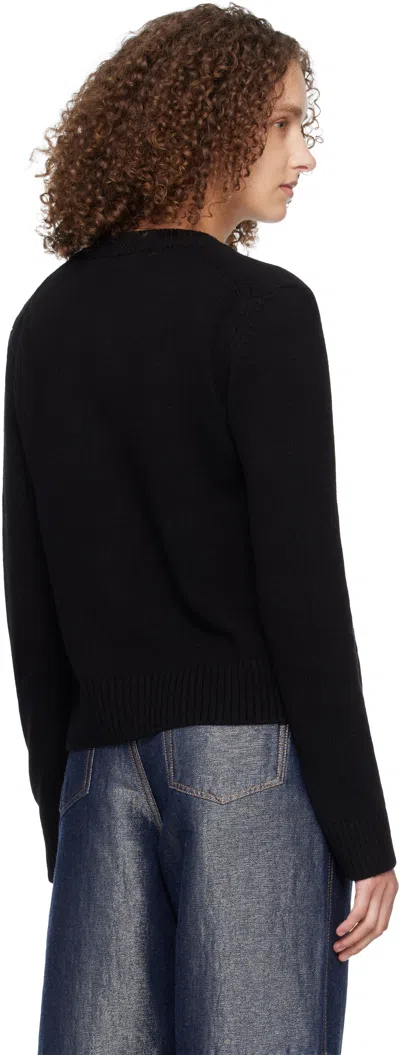 Ganni ブラック ウールミックス カーディガン In Black