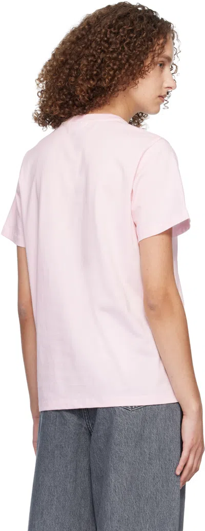 Ganni Graphic Print Crew Neck Short Sleeve Top In Multi