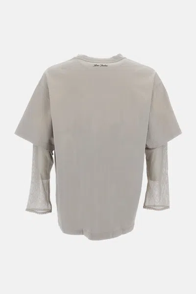 Acne Studios Women Cotton T-shirt With A Floral Print With A Contrasting Logo In Multi