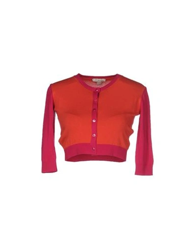 Shop Pinko Cardigan In Coral