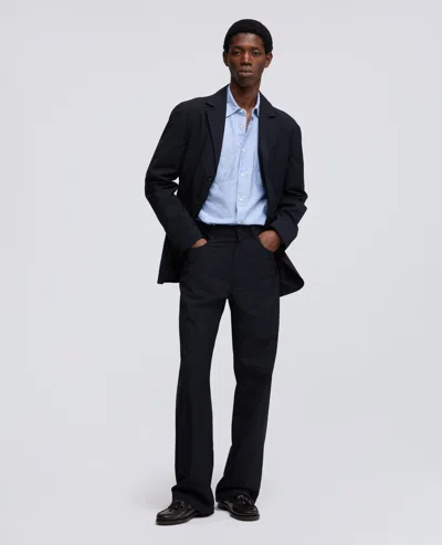 Aspesi Wool Canvas Trousers - Polyester In Black