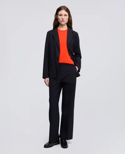 Aspesi Trousers In Technical Canvas In Wool And Polyester Microfiber In Black