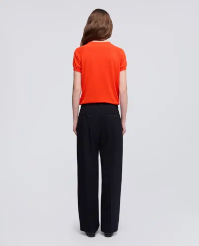 Aspesi Trousers In Technical Canvas In Wool And Polyester Microfiber In Black
