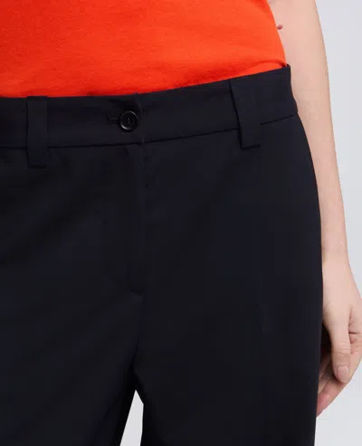 Aspesi Trousers In Technical Canvas In Wool And Polyester Microfiber In Black