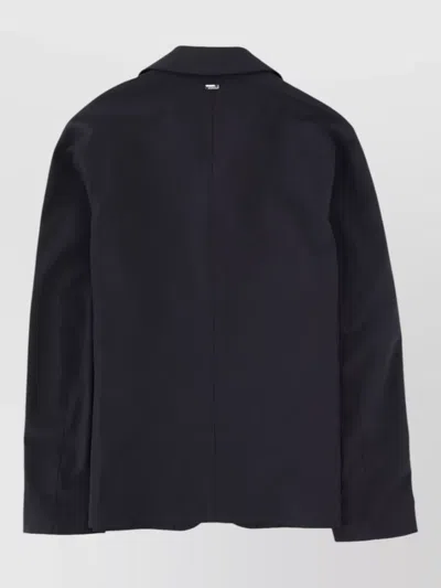 Herno Tailored Jacket Front Pockets Notched Lapel In Black