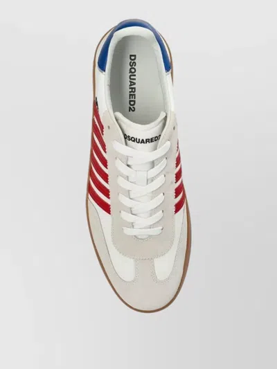 Dsquared2 Boxer Sneaker Contrasting Heel Tab Stripes Sole In Multi
