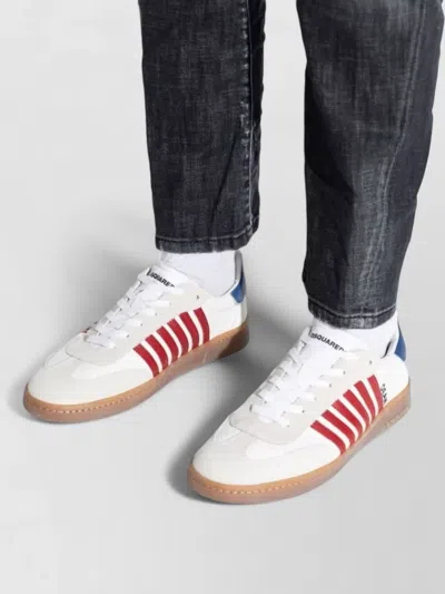 Dsquared2 Boxer Sneaker Contrasting Heel Tab Stripes Sole In Multi