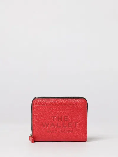 Marc Jacobs The Leather Mini Compact Wallet In Red