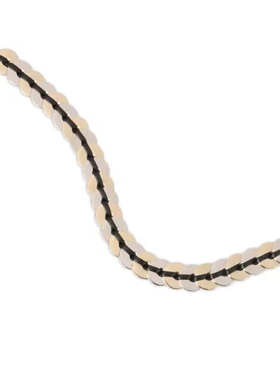 Sandro Disc Tassel Belt In Silver