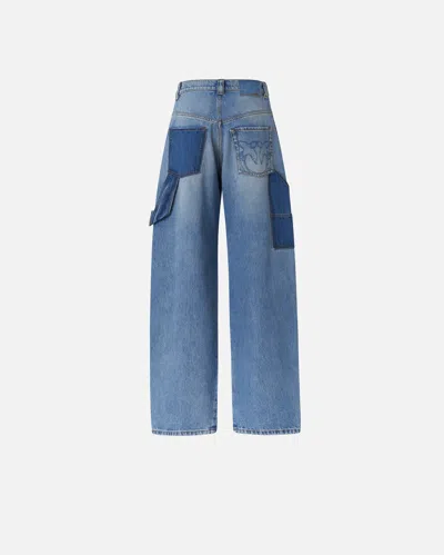 Pinko Jeans Im Patchwork-look In Blue