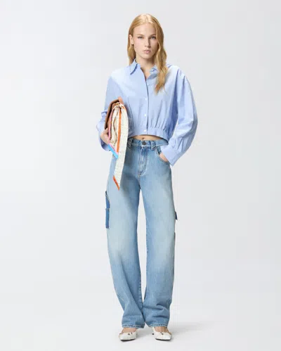 Pinko Jeans Im Patchwork-look In Blue