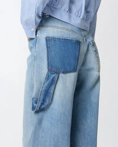 Pinko Jeans Im Patchwork-look In Blue