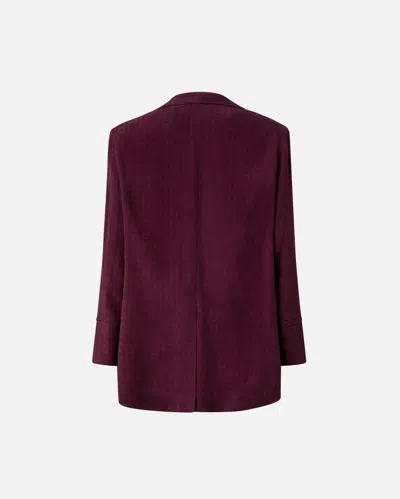 Pinko Double-breasted Patterned Jacket In Purple