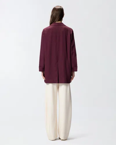 Pinko Double-breasted Patterned Jacket In Purple