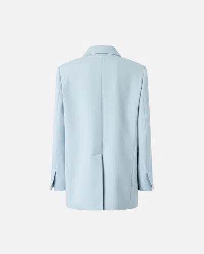 Pinko Blazer Double Breasted Notched Lapels Pockets In Blue